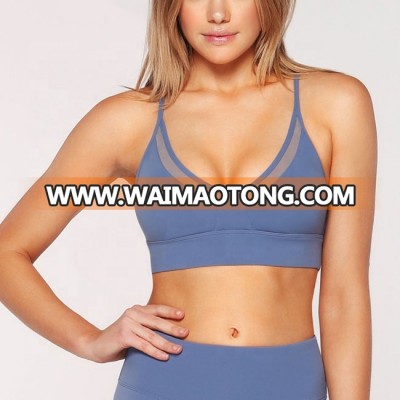 Top quality active sports yoga running mesh bra for women