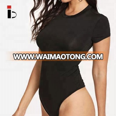 OEM service mock neck custom sports sexy women bodysuit