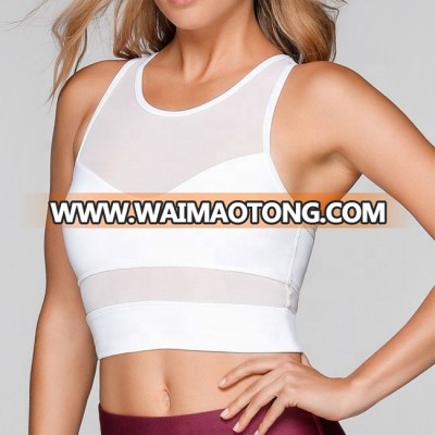 Wholesale custom sports yoga running mesh yoga bra for women